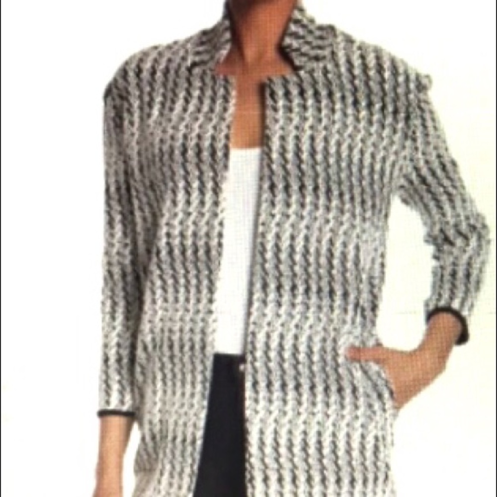 NEW Philosophy Women Jacquard Knit Patterned Jacket Size Medium